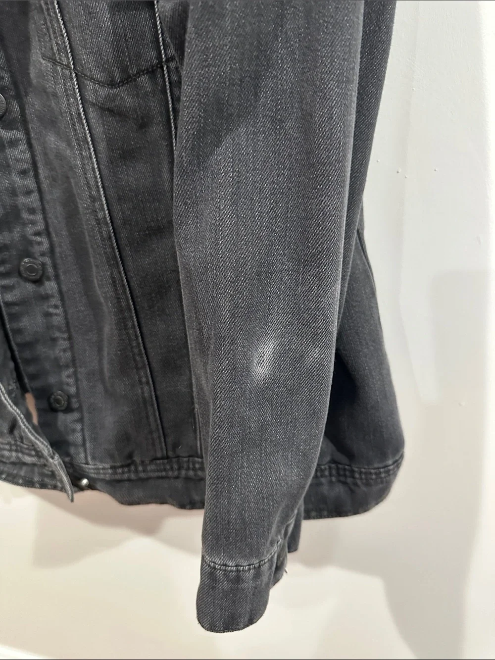 Old Navy Kids' Black Sherpa-Lined Denim Jacket Size XL